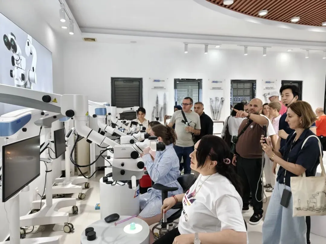Georgian dental delegation touring SOCO Dental's core production area and equipment
